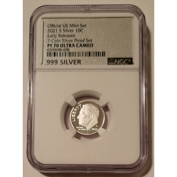 2021 S Silver Roosevelt Dime Proof PF70 UC NGC Early Releases - Picture 1 of 2